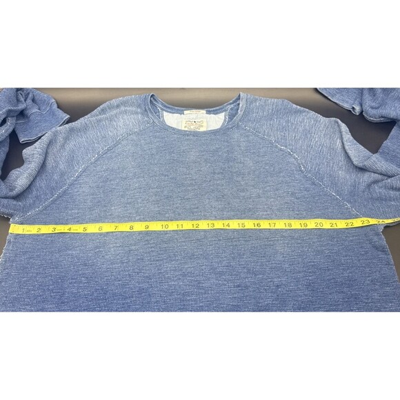 Lucky Brand True Indigo Men’s BLUE Thermal Knit Long Sleeve Henley Shirt Sz XXL - Picture 8 of 9